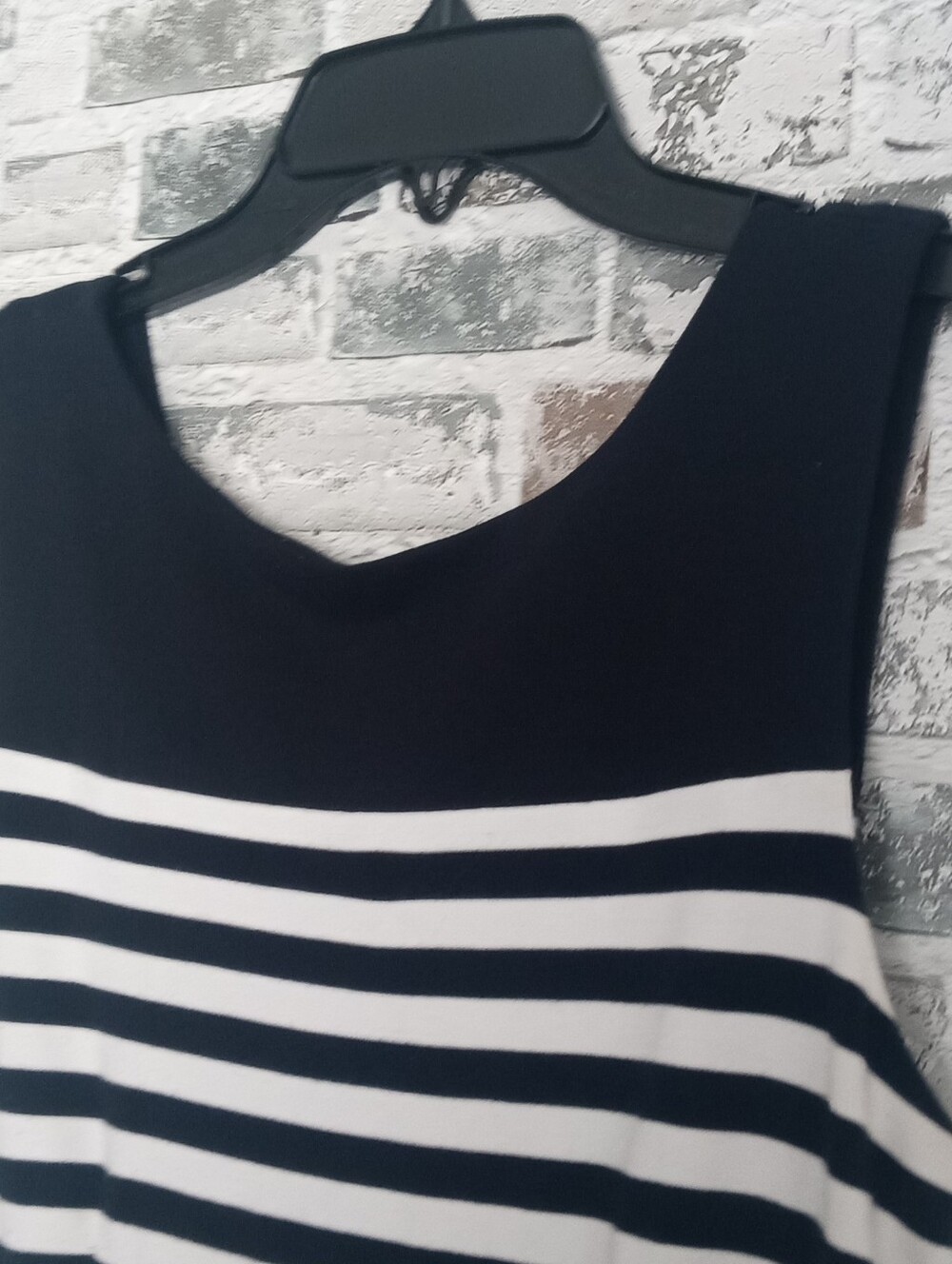 Banana Republic Navy and White Striped Midi Sheath Dress - Picture 3 of 6